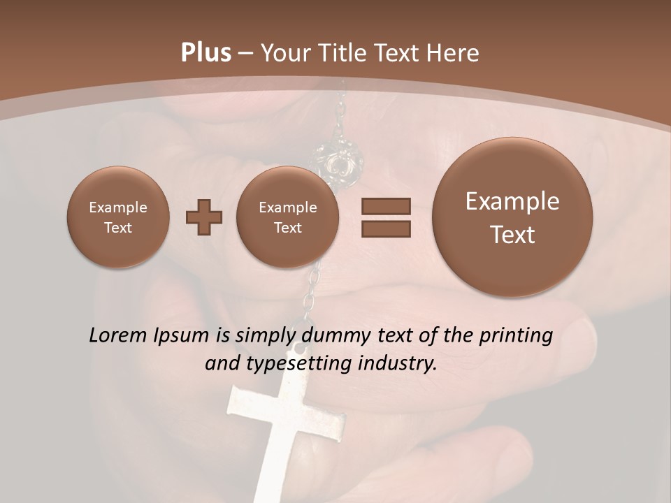 A Close Up View Of Praying Hands PowerPoint Template