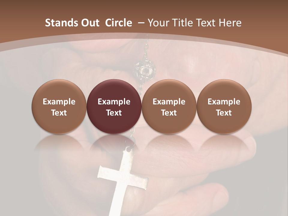 A Close Up View Of Praying Hands PowerPoint Template