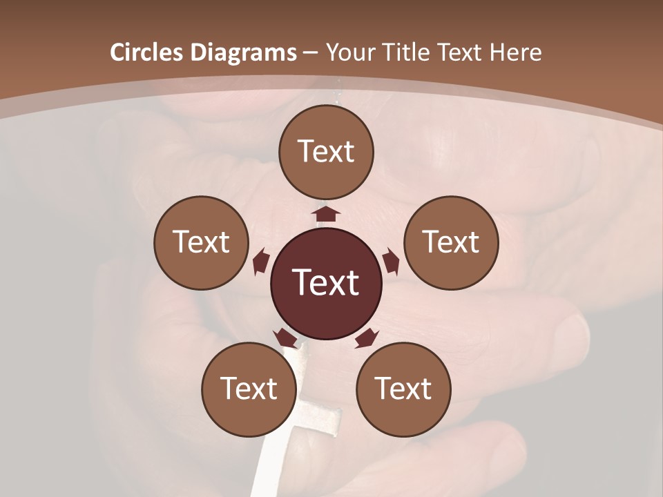 A Close Up View Of Praying Hands PowerPoint Template