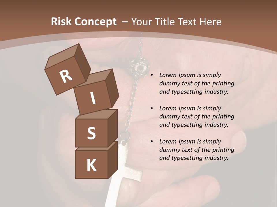 A Close Up View Of Praying Hands PowerPoint Template