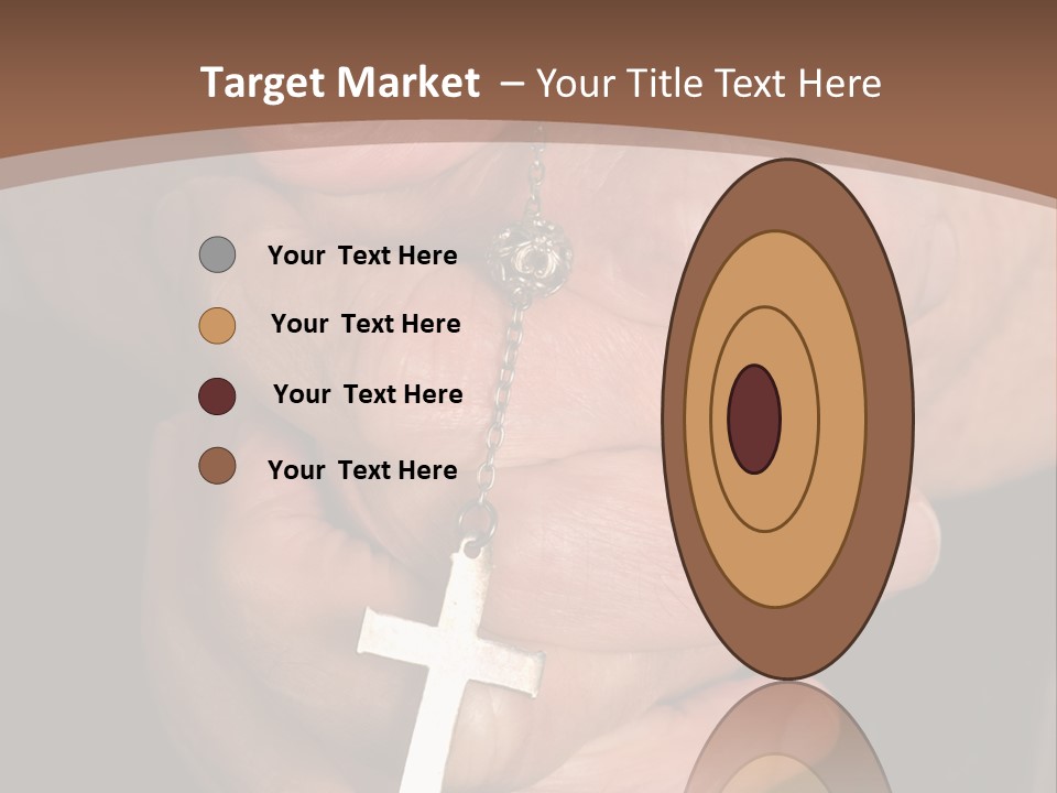 A Close Up View Of Praying Hands PowerPoint Template
