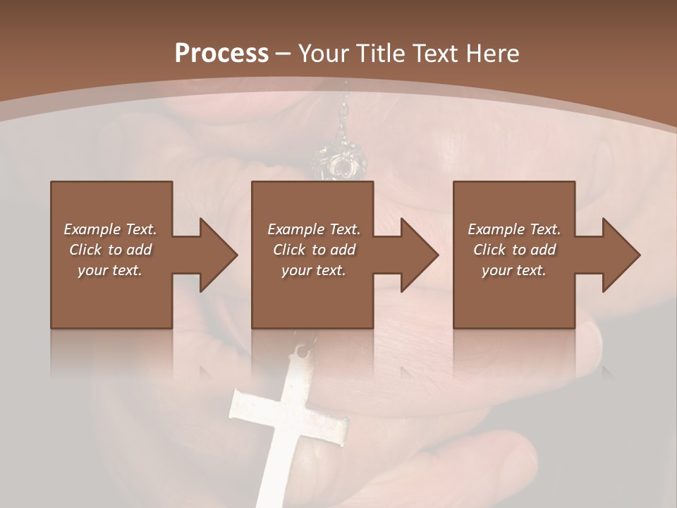 A Close Up View Of Praying Hands PowerPoint Template
