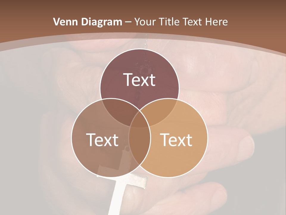 A Close Up View Of Praying Hands PowerPoint Template