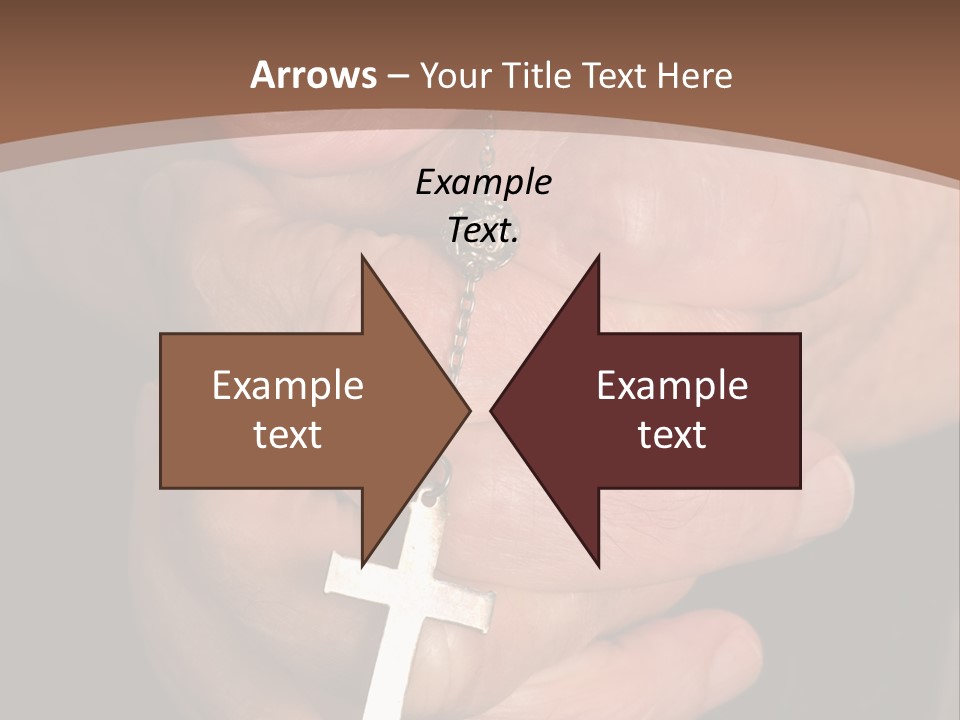 A Close Up View Of Praying Hands PowerPoint Template