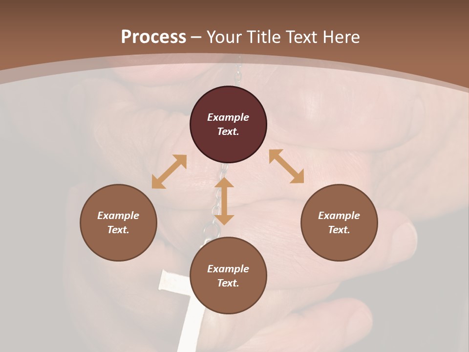 A Close Up View Of Praying Hands PowerPoint Template