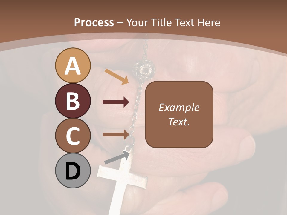 A Close Up View Of Praying Hands PowerPoint Template