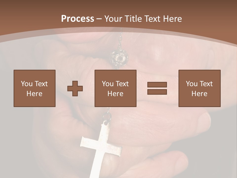 A Close Up View Of Praying Hands PowerPoint Template