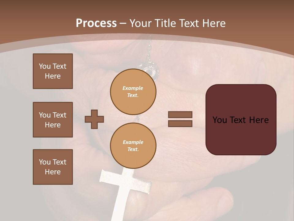 A Close Up View Of Praying Hands PowerPoint Template