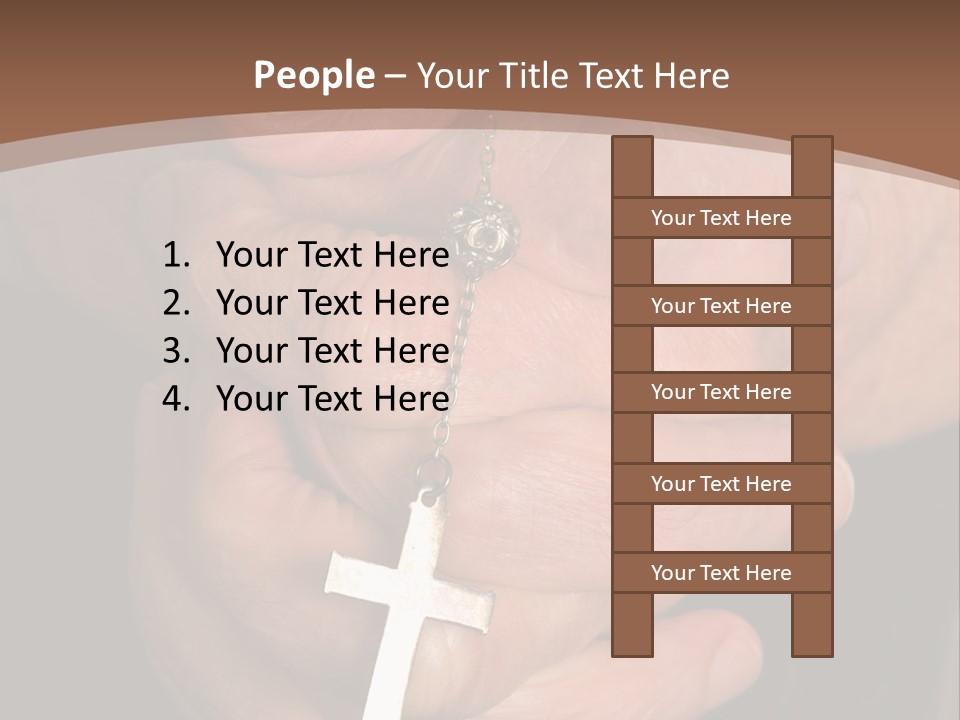 A Close Up View Of Praying Hands PowerPoint Template