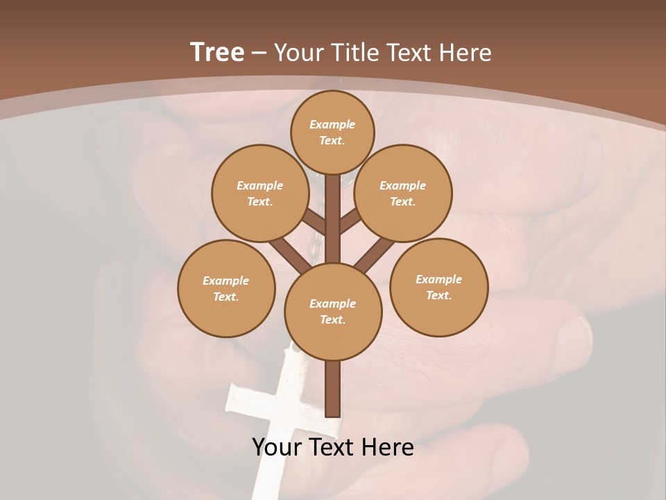 A Close Up View Of Praying Hands PowerPoint Template