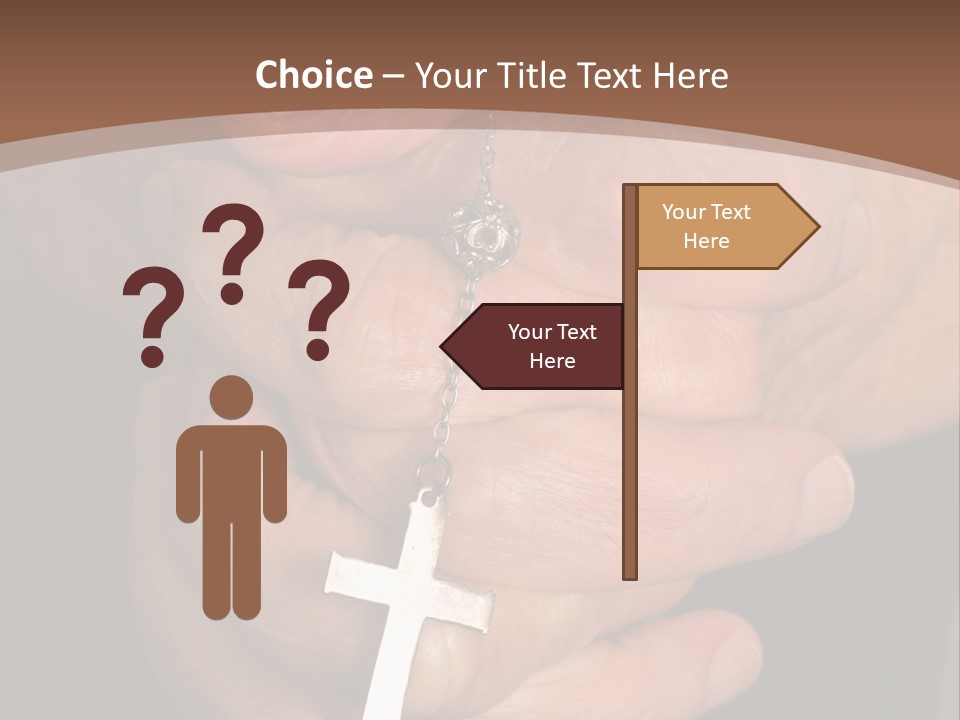 A Close Up View Of Praying Hands PowerPoint Template