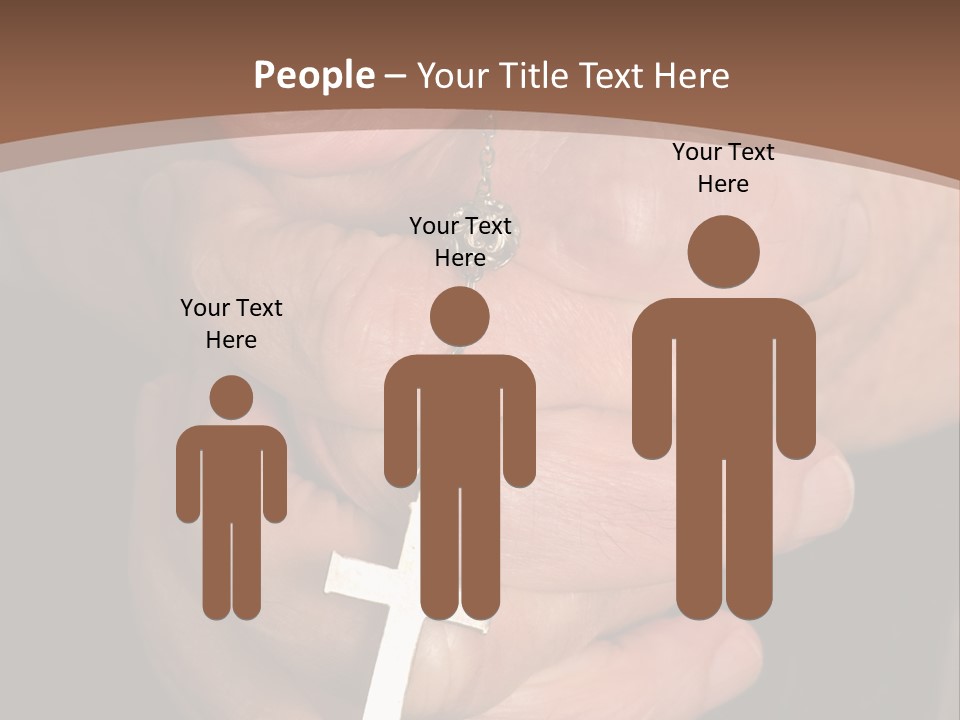 A Close Up View Of Praying Hands PowerPoint Template
