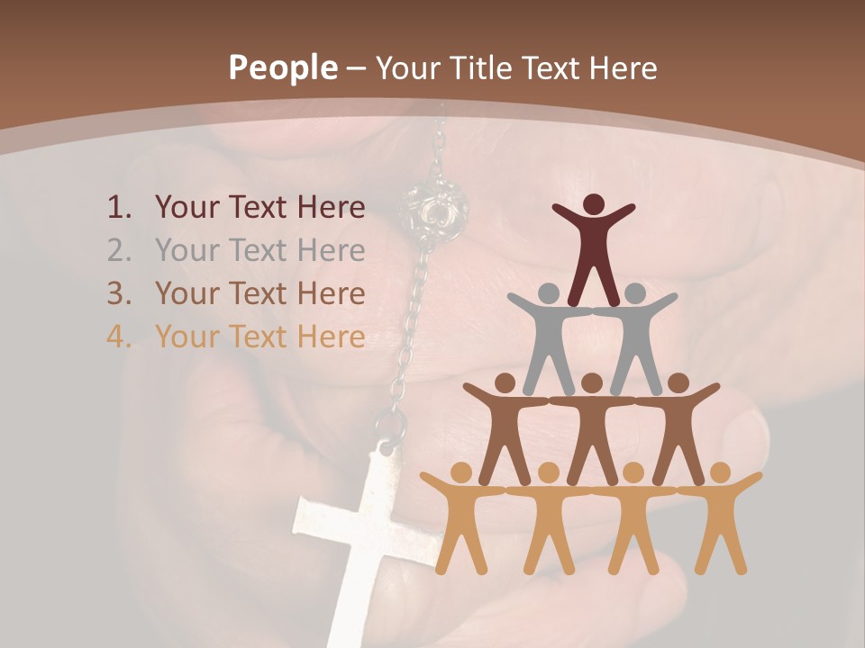 A Close Up View Of Praying Hands PowerPoint Template