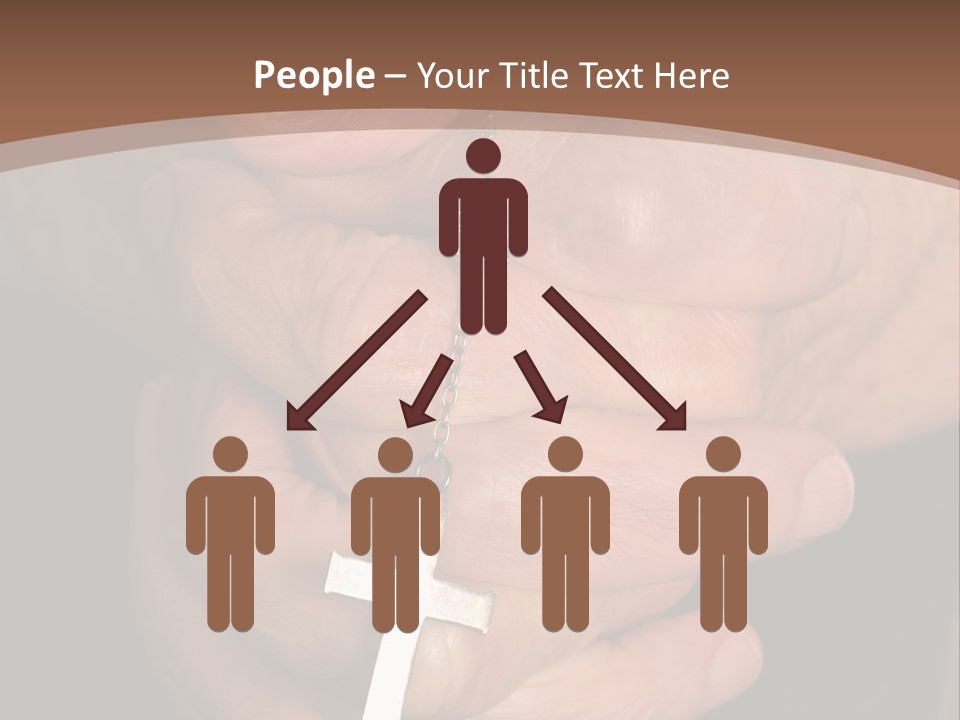 A Close Up View Of Praying Hands PowerPoint Template