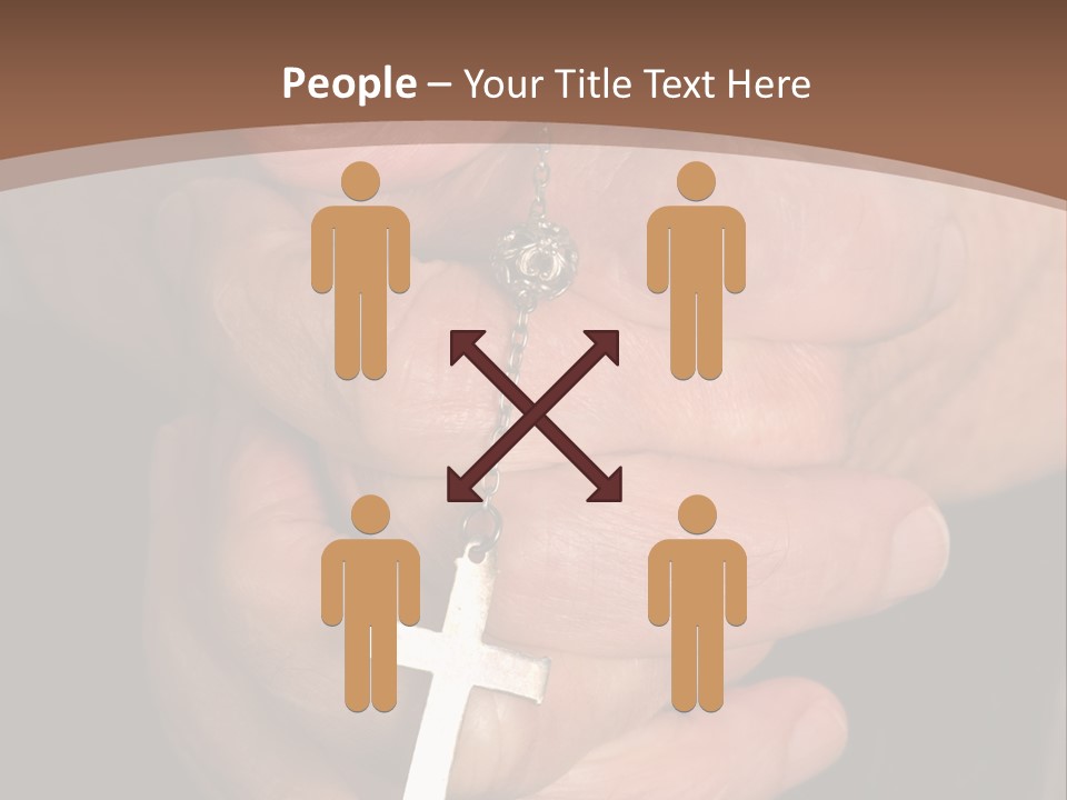 A Close Up View Of Praying Hands PowerPoint Template