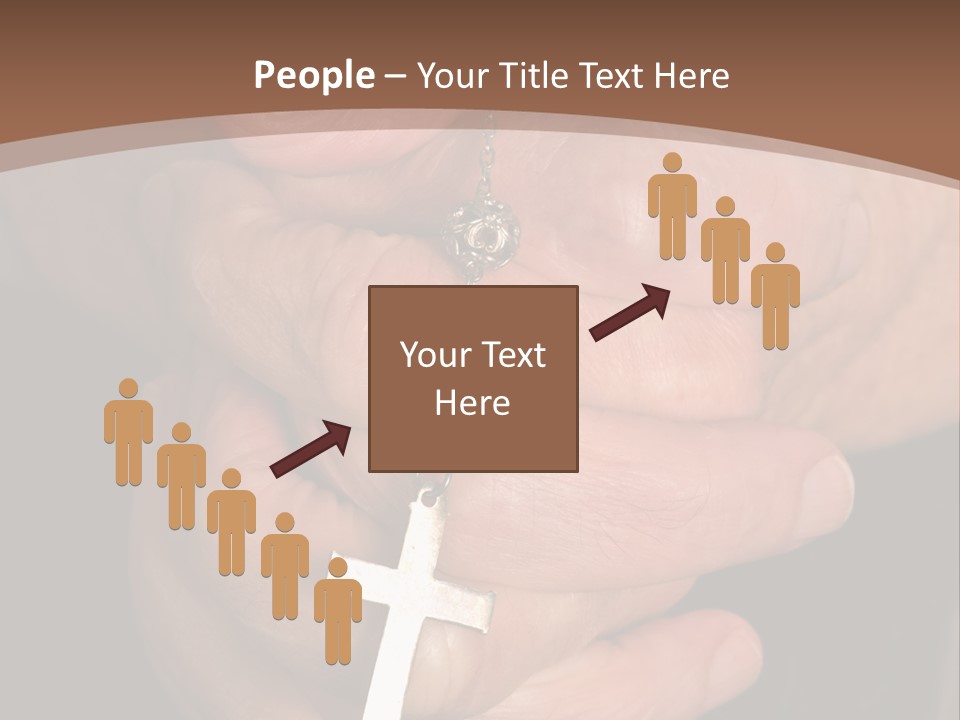 A Close Up View Of Praying Hands PowerPoint Template