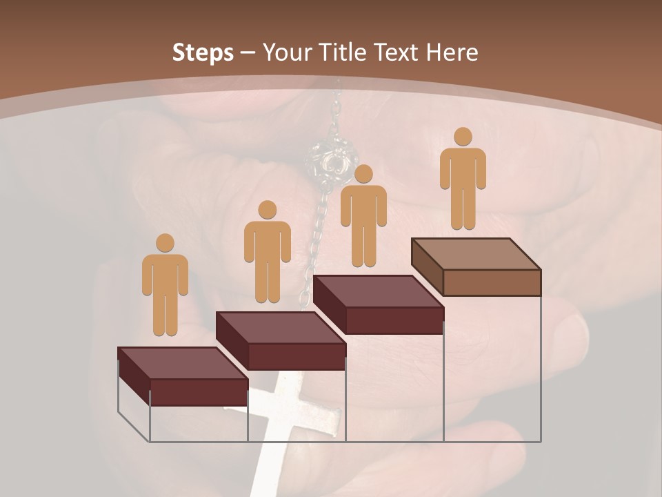 A Close Up View Of Praying Hands PowerPoint Template