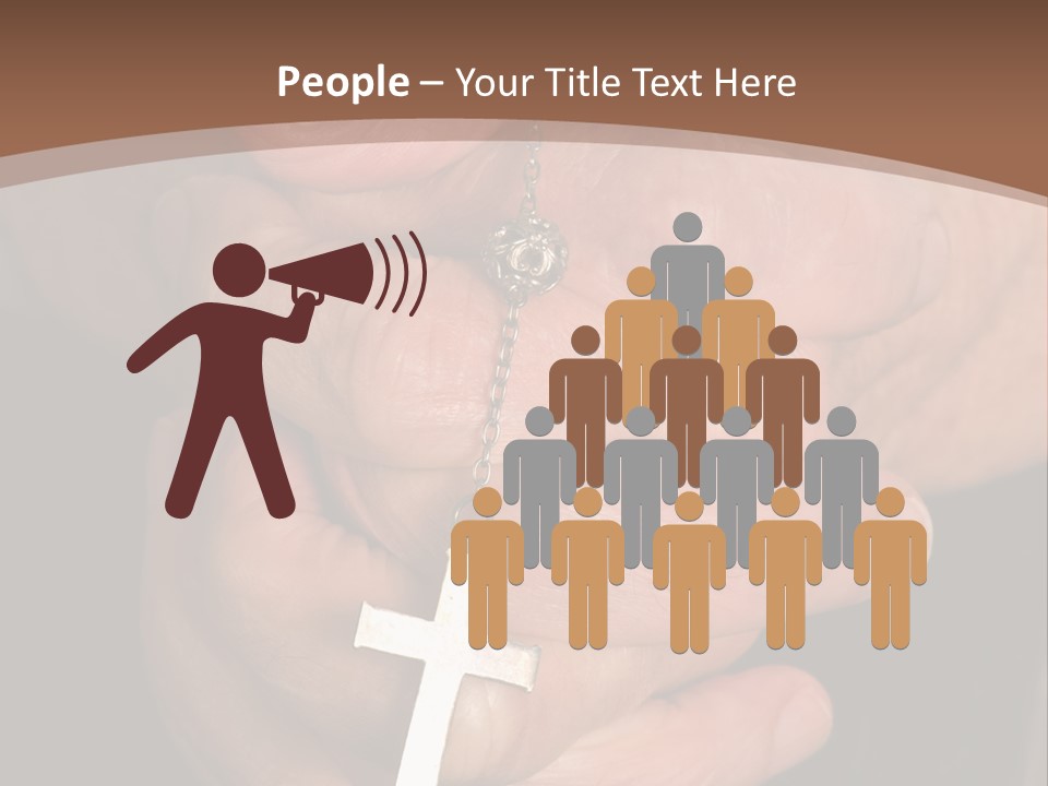 A Close Up View Of Praying Hands PowerPoint Template