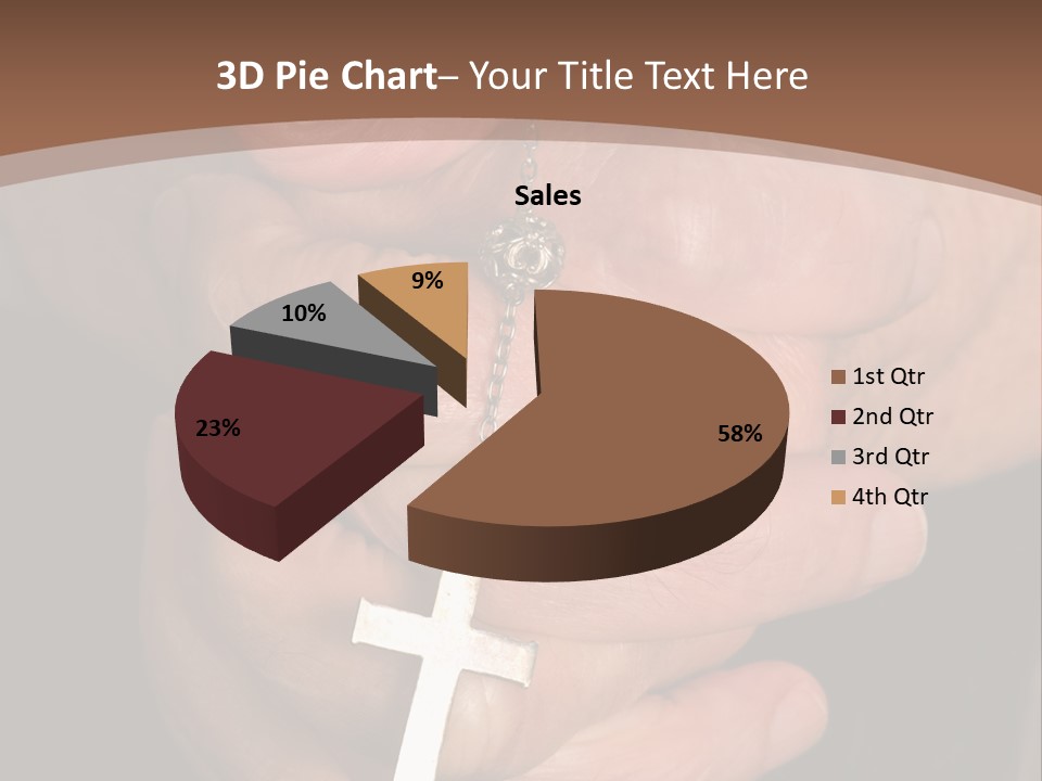 A Close Up View Of Praying Hands PowerPoint Template