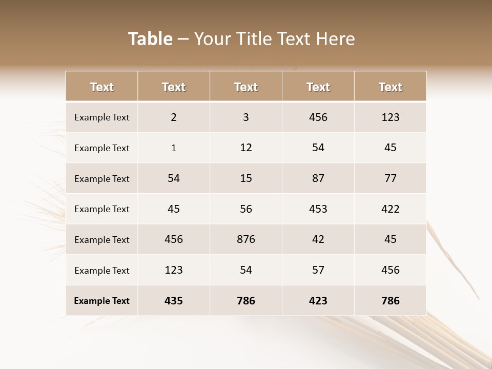 Bundle Of Wheat Isolated On White PowerPoint Template