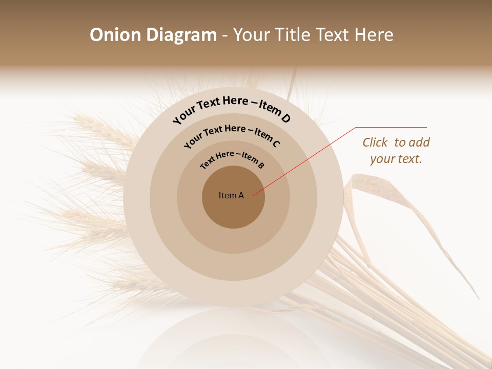 Bundle Of Wheat Isolated On White PowerPoint Template