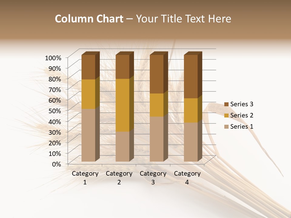 Bundle Of Wheat Isolated On White PowerPoint Template