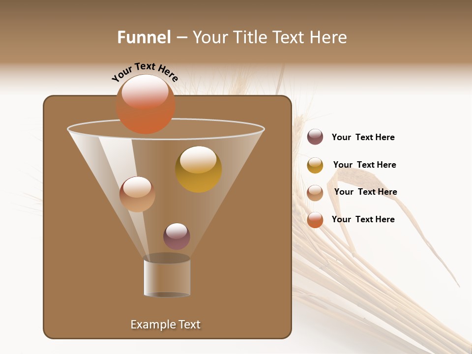 Bundle Of Wheat Isolated On White PowerPoint Template