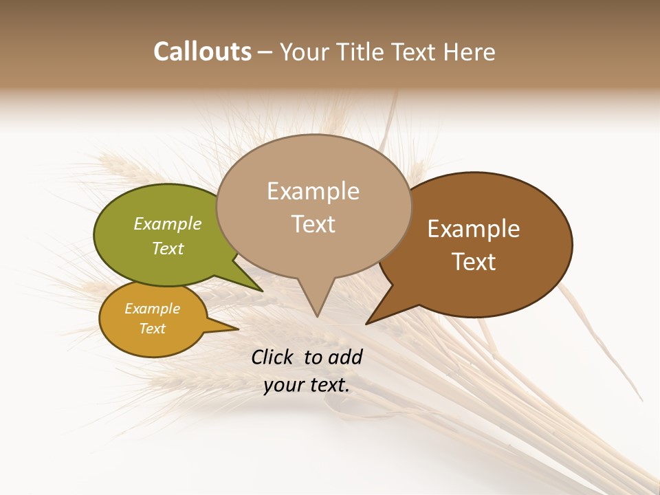 Bundle Of Wheat Isolated On White PowerPoint Template