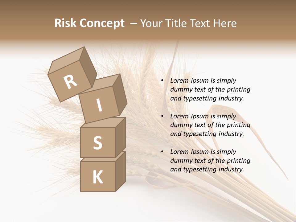 Bundle Of Wheat Isolated On White PowerPoint Template