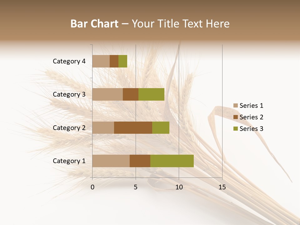 Bundle Of Wheat Isolated On White PowerPoint Template