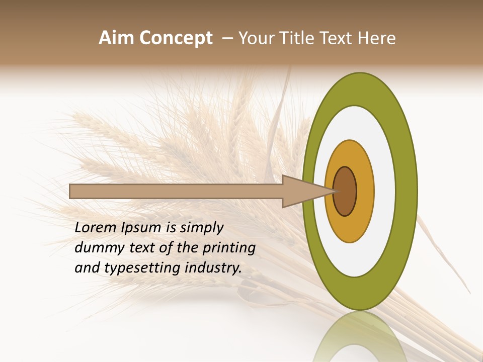 Bundle Of Wheat Isolated On White PowerPoint Template