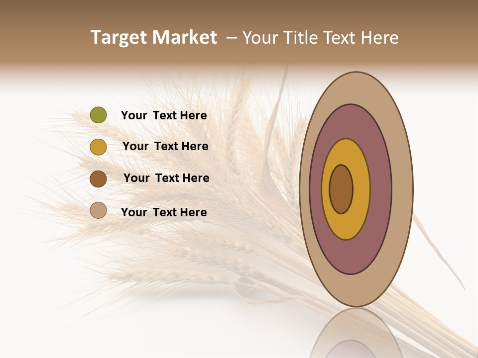 Bundle Of Wheat Isolated On White PowerPoint Template