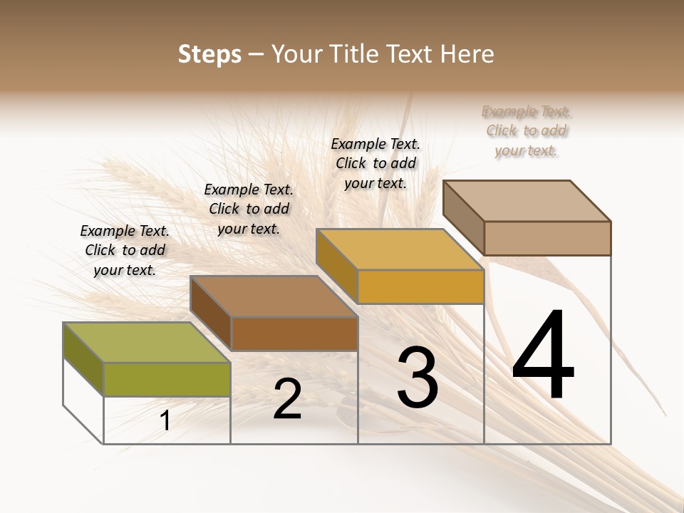 Bundle Of Wheat Isolated On White PowerPoint Template