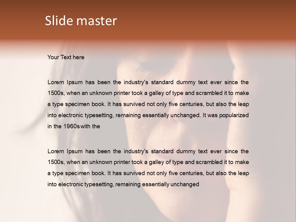 A Woman Cry PowerPoint Template