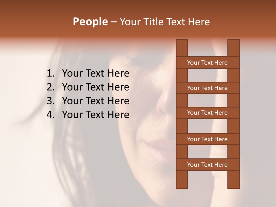 A Woman Cry PowerPoint Template