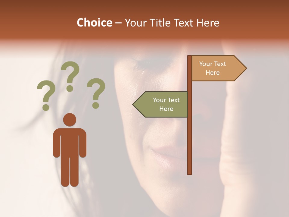 A Woman Cry PowerPoint Template
