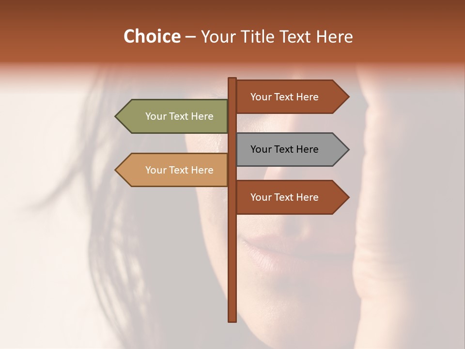 A Woman Cry PowerPoint Template