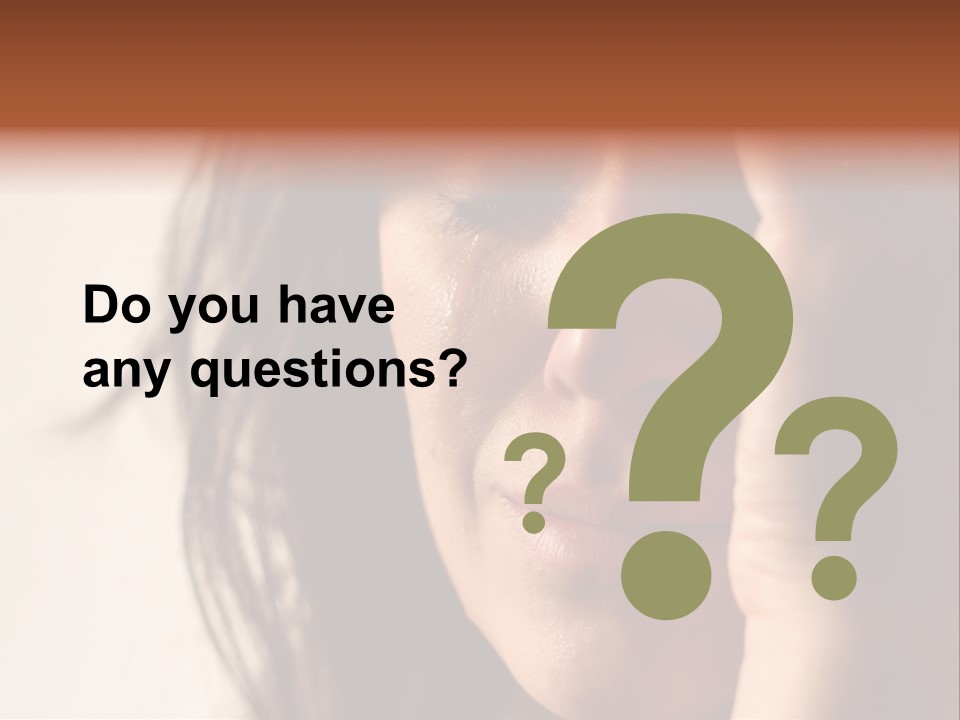 A Woman Cry PowerPoint Template