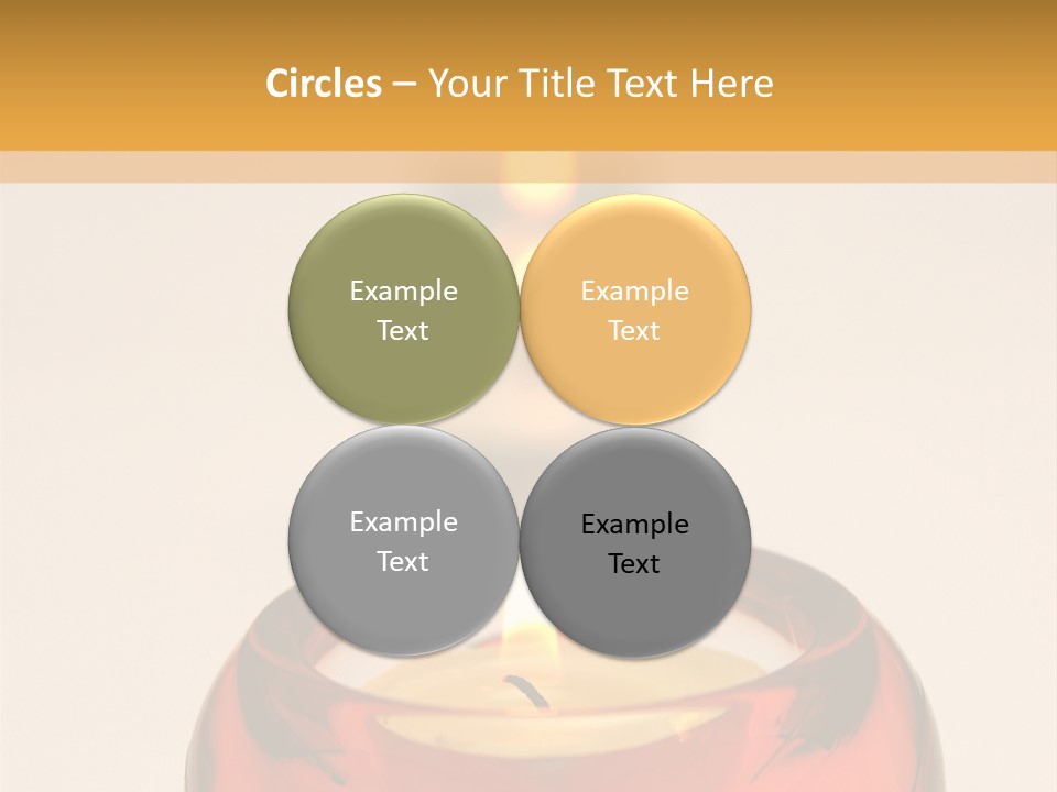 Candle In Holder With Tree Out Of Focus Candles PowerPoint Template