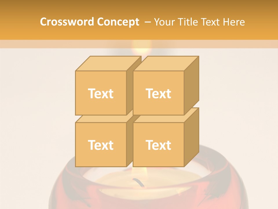 Candle In Holder With Tree Out Of Focus Candles PowerPoint Template
