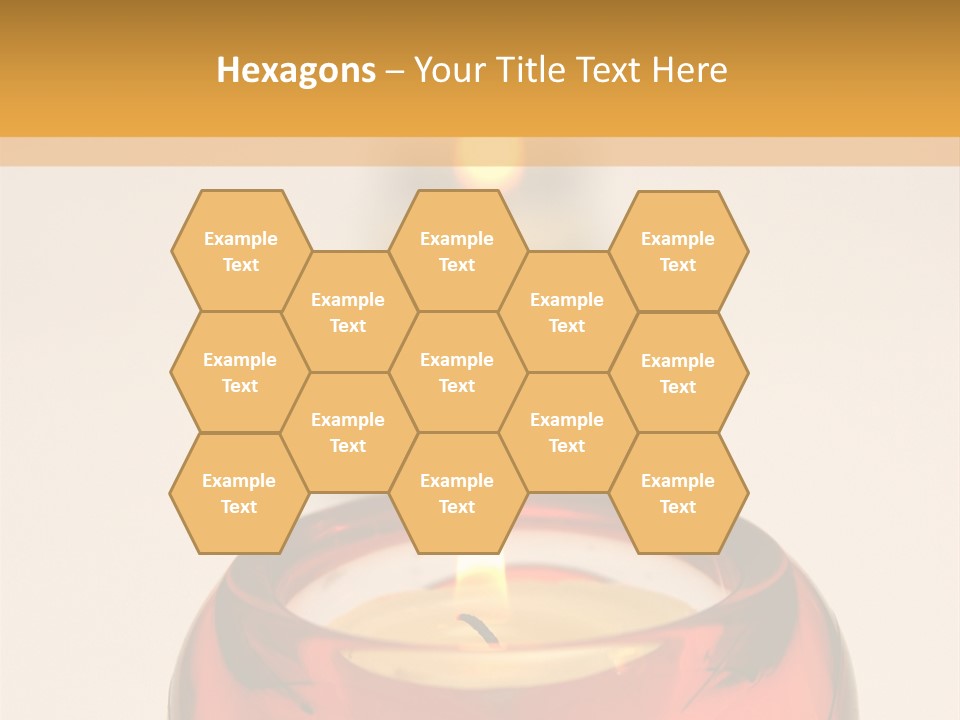 Candle In Holder With Tree Out Of Focus Candles PowerPoint Template