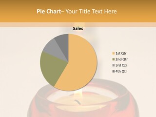 Candle In Holder With Tree Out Of Focus Candles PowerPoint Template