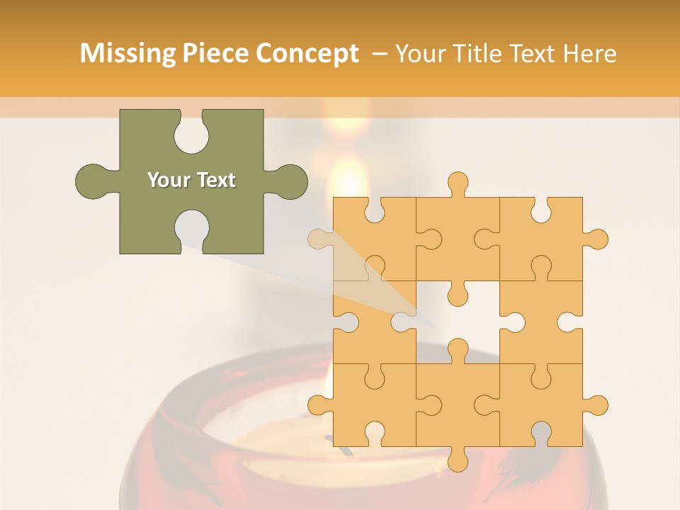 Candle In Holder With Tree Out Of Focus Candles PowerPoint Template