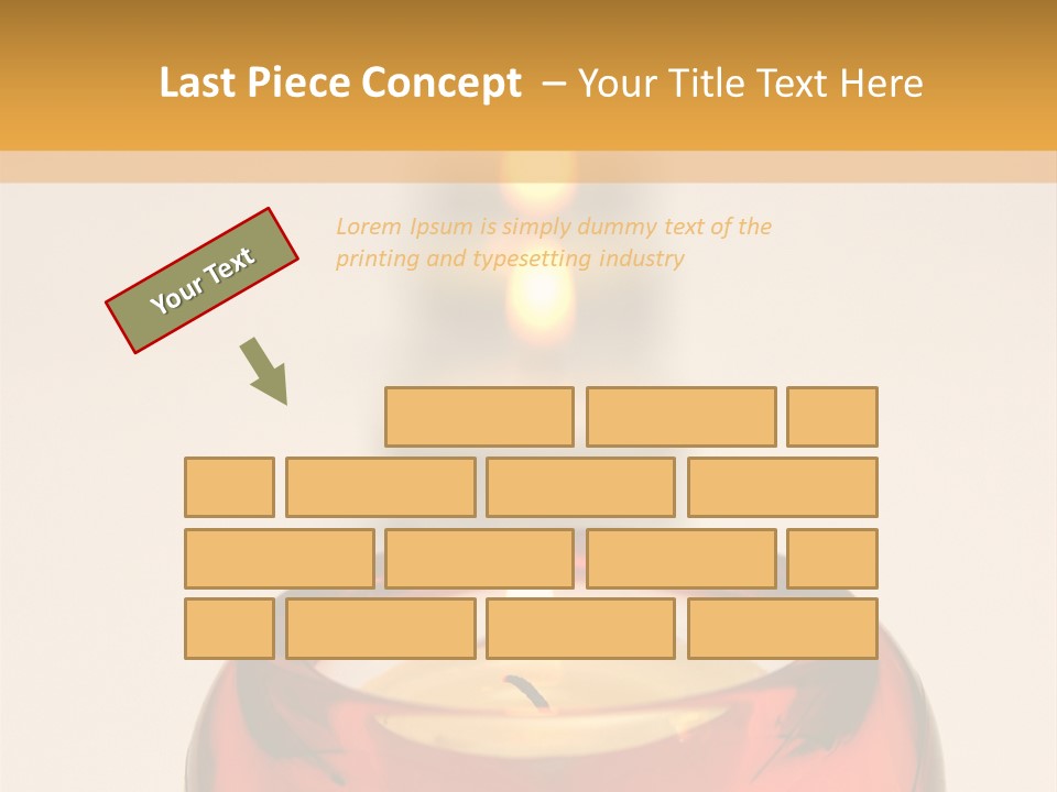 Candle In Holder With Tree Out Of Focus Candles PowerPoint Template