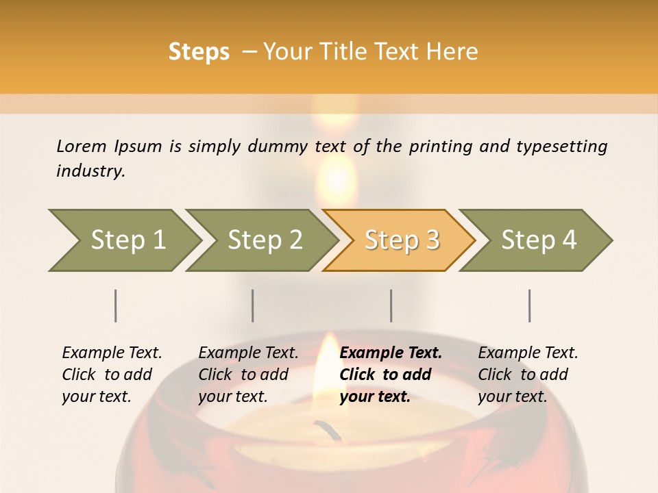 Candle In Holder With Tree Out Of Focus Candles PowerPoint Template