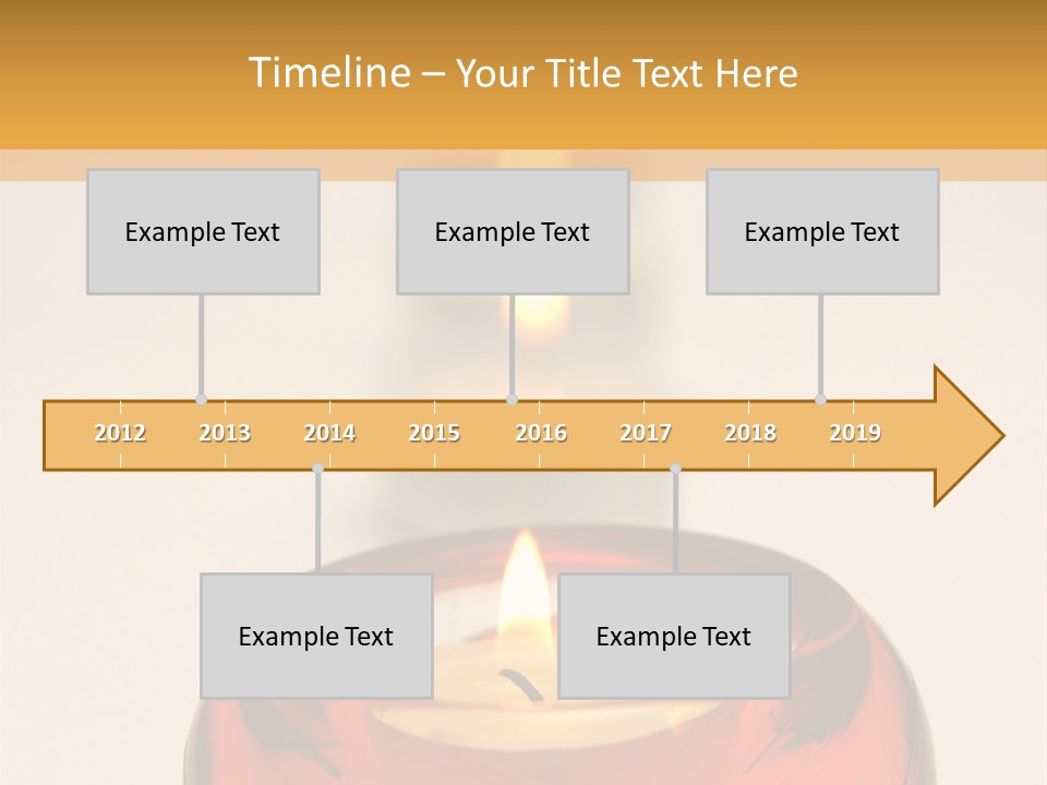 Candle In Holder With Tree Out Of Focus Candles PowerPoint Template