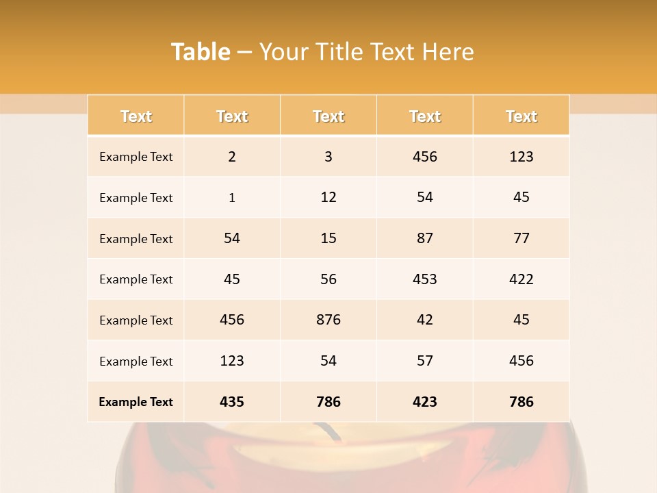 Candle In Holder With Tree Out Of Focus Candles PowerPoint Template