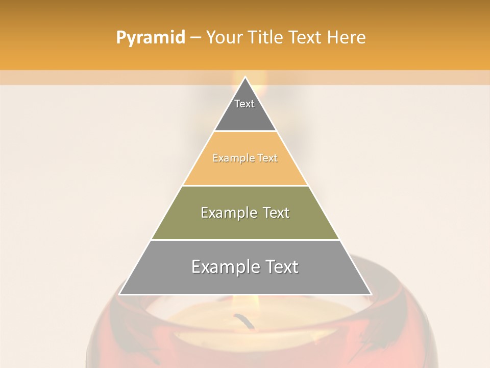 Candle In Holder With Tree Out Of Focus Candles PowerPoint Template