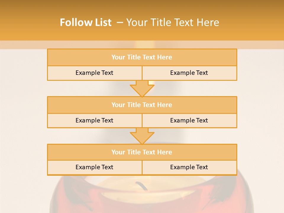 Candle In Holder With Tree Out Of Focus Candles PowerPoint Template