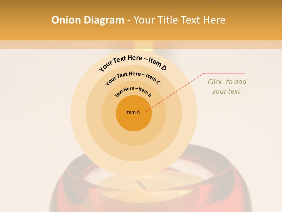 Candle In Holder With Tree Out Of Focus Candles PowerPoint Template